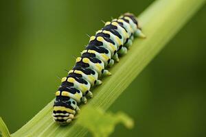 ai generiert Raupe Schwalbenschwanz Schmetterling. generiert ai. foto