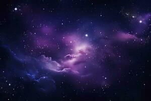 ai generiert lila Galaxis Raum Sterne im äußere Raum. ai generiert foto