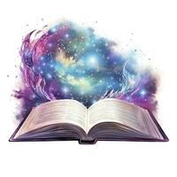 ai generiert Galaxis himmlisch Fantasie Buch Aquarell zum T-Shirt Design. ai generiert foto