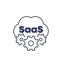 Saas-Symbol, Software als Service-Vektor foto