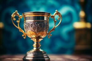 ai generiert Champion vergeben Trophäe Tasse Gewinner Konzept ai generiert foto