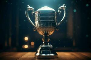 ai generiert Champion vergeben Trophäe Tasse Gewinner Konzept ai generiert foto