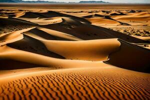 ai generiert das Sahara Wüste im Marokko foto