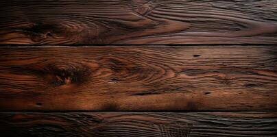 ai generiert braun Holz Textur im schließen oben foto
