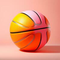ai generiert Orange Basketball Ball auf isoliert Hintergrund - - ai generiert Bild foto