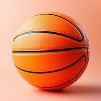 ai generiert Orange Basketball Ball auf isoliert Hintergrund - - ai generiert Bild foto