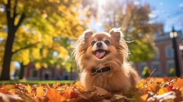 ai generiert Foto von ein brav Hund posieren. generativ ai