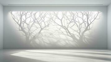 ai generiert Licht leuchtenden von Baum Geäst im das Stil von Umgebungs Okklusion foto