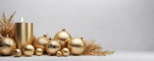 ai generiert golden glühen von Weihnachten Wärme foto