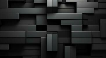 ai generiert abstrakt schwarz geometrisch geometrisch abstrakt Muster foto
