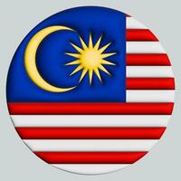 3d Flagge von Malaysia auf Kreis foto