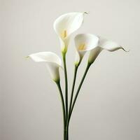 ai generiert zart Calla Lilly echt Foto fotorealistisch Lager