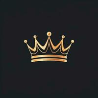 ai generiert Jahrgang Logo von ein Krone. generativ ai foto