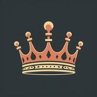 ai generiert Jahrgang Logo von ein Krone. generativ ai foto