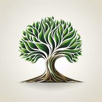 ai generiert Foto von Logo von ein Baum. generativ ai