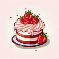 ai generiert Foto von Logo von ein Kuchen. generativ ai