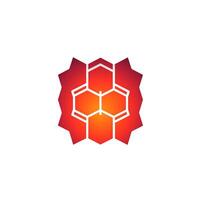 ai generiert illustrativ Logo von ein Hexagon. generativ ai foto