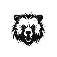 ai generiert Grunge Panda Kopf Logo. generativ ai foto
