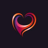 ai generiert illustrativ Logo von ein Herz. generativ ai foto