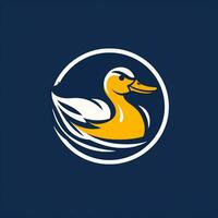 ai generiert Emblem Logo von ein Ente. generativ ai foto