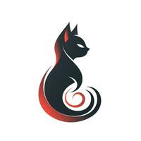 ai generiert schick Katze Logo. generativ ai foto