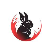 ai generiert Emblem Logo von ein Hase. generativ ai foto