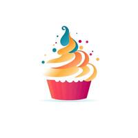 ai generiert abstrakt Logo von ein Cupcake. generativ ai foto