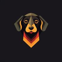 ai generiert ein eben Vektor Logo von ein Hund. generativ ai foto