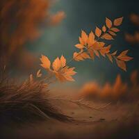 ai generiert Herbst Hintergrund mit Blätter. generativ ai foto
