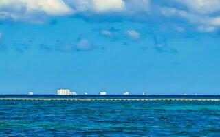 tropisch Karibik Meer Panorama Aussicht zu cozumel Insel Stadtbild Mexiko. foto