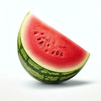 ai generiert Weiß Hintergrund Wassermelone hoch Auflösung Foto