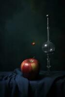 ai generiert das Apfel und das Ball - - ein fesselnd visuell Illusion foto