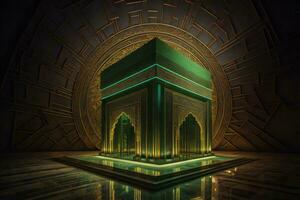 ai generiert Kaaba- heilig Platz von Muslime. Öffentlichkeit Artikel von alle Muslime. generativ ai foto
