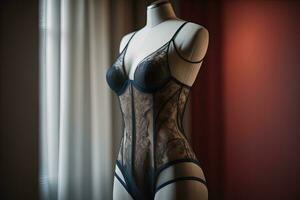 ai generiert sinnlich Dessous auf ein Mannequin. ai generativ foto