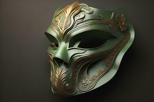 ai generiert Karneval gras Maske isoliert auf solide Farbe Hintergrund. ai generativ foto