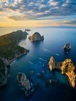 ai generiert Capri Insel Küste von Süd- Italien foto