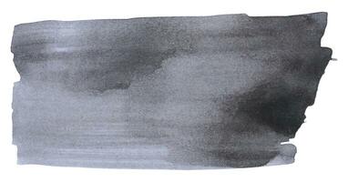 Aquarell Bürste Schlaganfall von schwarz Farbe auf ein Weiß isoliert Hintergrund foto