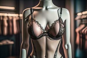 ai generiert sinnlich Dessous auf ein Mannequin. ai generativ foto