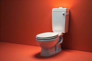 ai generiert Toilette Schüssel im modern Badezimmer. ai generativ foto