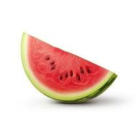 ai generiert Wassermelone isoliert auf Weiß foto