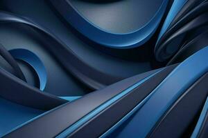 ai generiert 3d Rendern Luxus Blau und schwarz abstrakt Hintergrund. Profi Foto