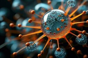 ai generiert Coronavirus Bakterium Modell- zum das Behandlung von Krebs foto