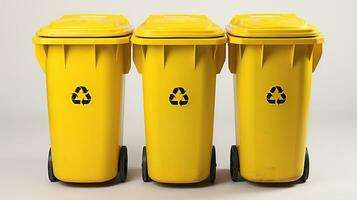 ai generiert recyceln Behälter Das betont Sauberkeit und Befehl. generativ ai foto