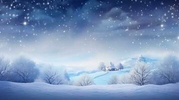 ai generiert Winter ist ein Magie Jahreszeit. schön fotorealistisch Hintergrund mit Kopieren Raum zum Text foto