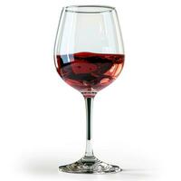 ai generiert Wein Glas isoliert auf Weiß foto