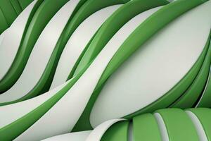 ai generiert 3d Rendern Luxus Grün und Weiß abstrakt Hintergrund. Profi Foto