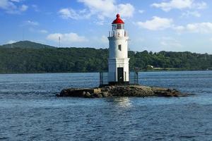 Seestück mit Blick auf den Leuchtturm foto