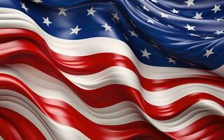 ai generiert amerikanisch Flagge. USA Flagge. 52 Zustände. Sterne auf das Flagge. Feier von das Flagge. Unabhängigkeit Tag. foto