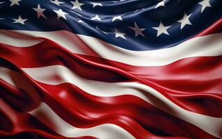 ai generiert amerikanisch Flagge. USA Flagge. 52 Zustände. Sterne auf das Flagge. Feier von das Flagge. Unabhängigkeit Tag. foto