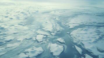 ai generiert Polar- Arktis Tundra Landschaft foto